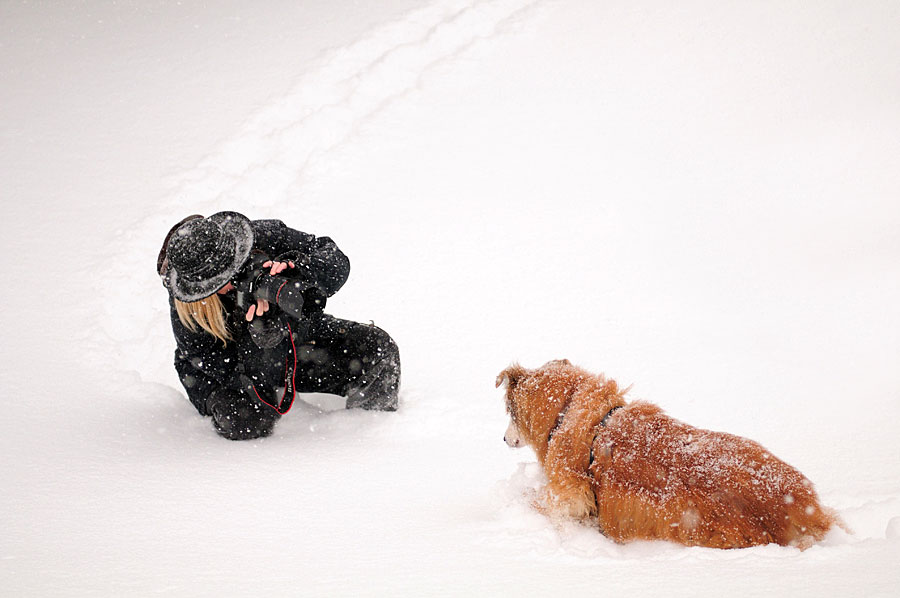 Me in the snow taking pictures